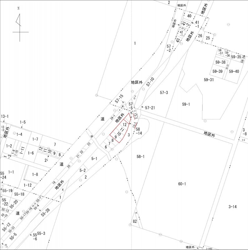 釧路町わらび4丁目　土地 間取り