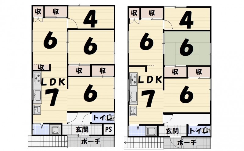 愛国東2丁目　二世帯 間取り