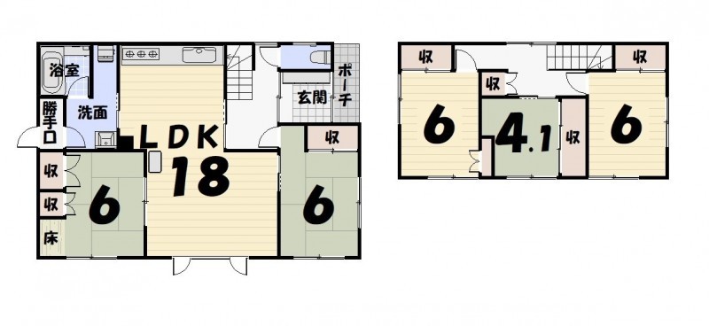 釧路市大楽毛西2丁目　戸建 間取り