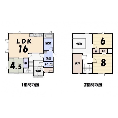  標茶町塘路　戸建 間取り