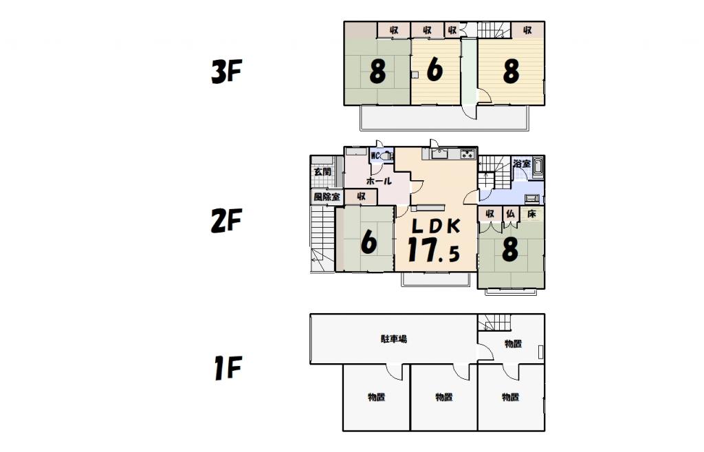 釧路市暁町　戸建 間取り