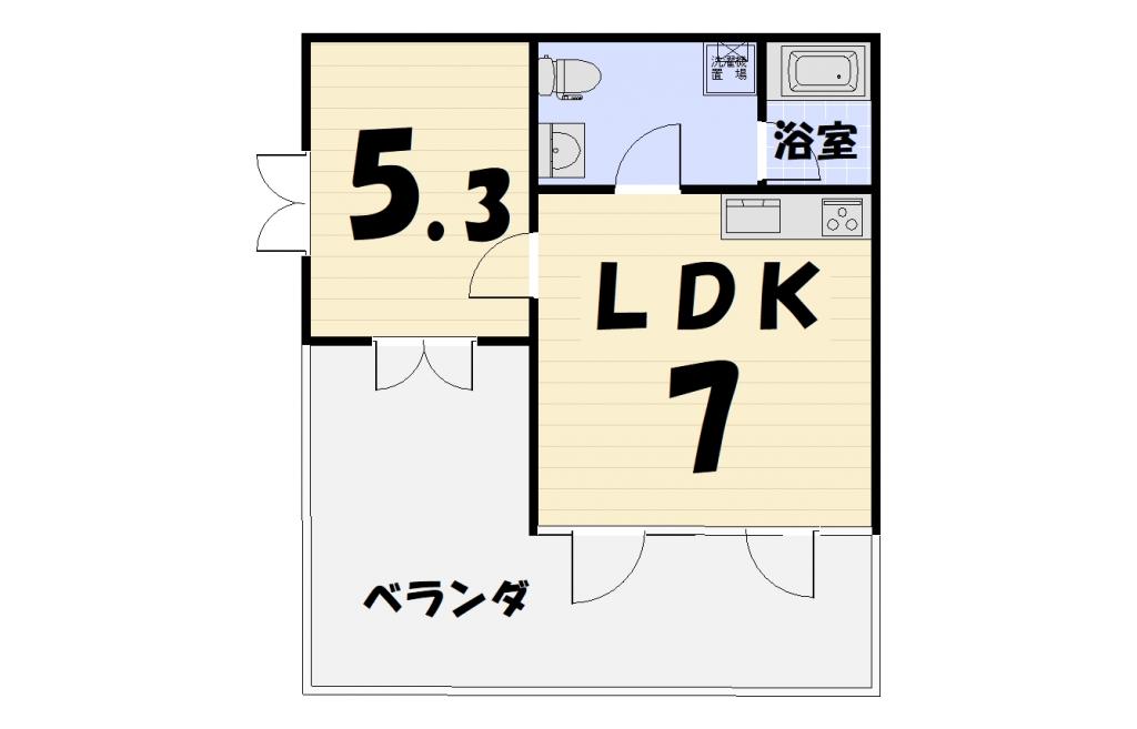 標茶町塘路　平屋 間取り