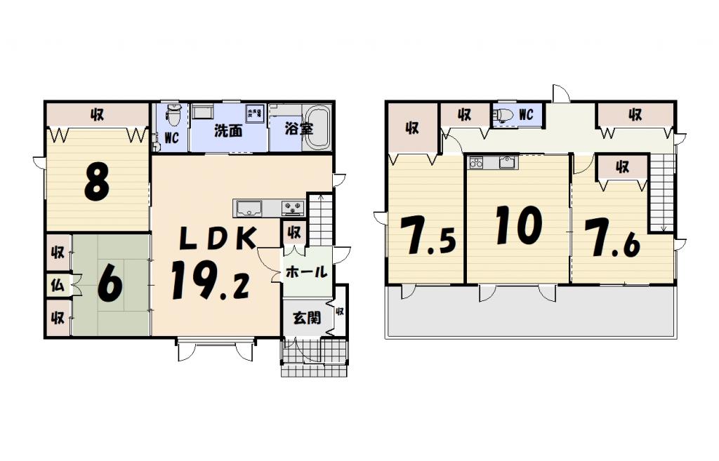 愛国西４丁目　中古戸建 間取り