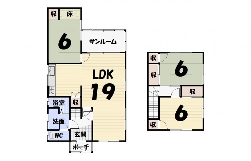 釧路市愛国西３丁目　中古戸建 間取り