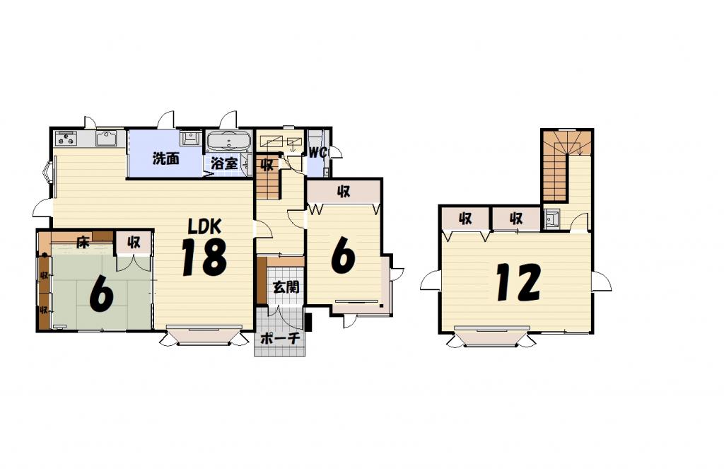 釧路市文苑４丁目　戸建 間取り