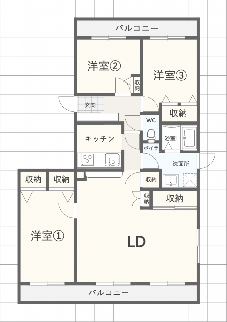 パシフィック浪花弐番館　2071号室 間取り