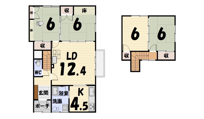 釧路町北見団地１丁目　中古戸建 間取り
