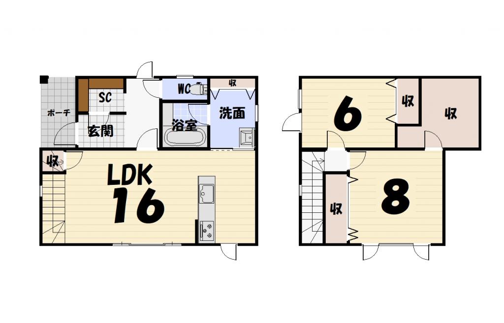 釧路市愛国東2丁目　中古戸建  間取り