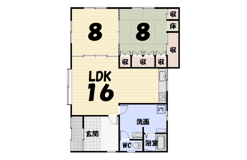 釧路町鳥通東２丁目　中古戸建 間取り