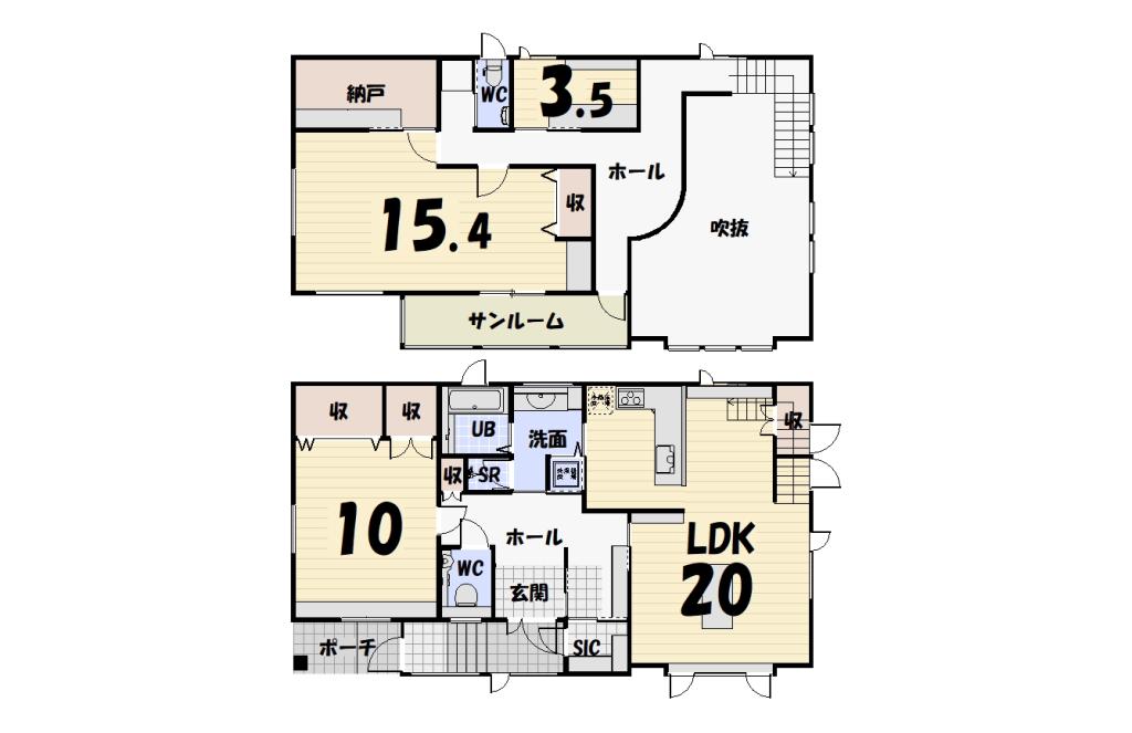 釧路市昭和中央１丁目　中古戸建 間取り