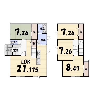 釧路市昭和北１丁目　戸建 間取り
