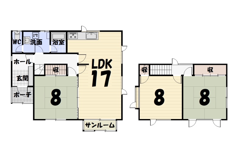 釧路市緑ヶ岡５丁目　中古戸建 間取り