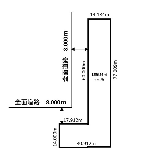 釧路市大楽毛西２丁目　古家付き土地 間取り