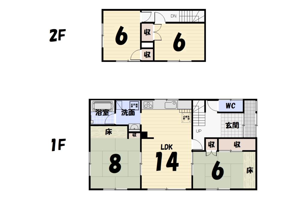 釧路市大楽毛南３丁目　中古戸建 間取り