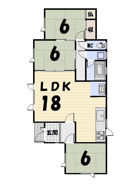 音別町本町３丁目　中古戸建 間取り