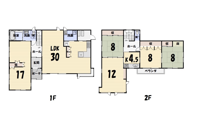 釧路市阿寒町旭町　中古戸建 間取り