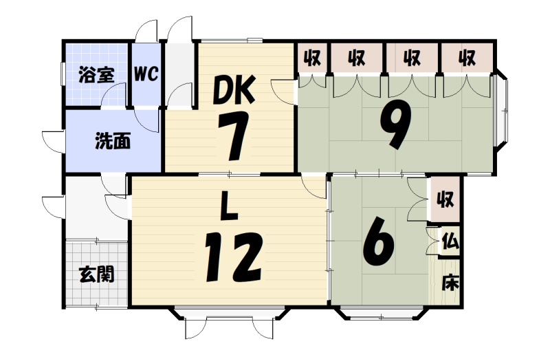 釧路町遠矢１丁目　中古戸建 間取り