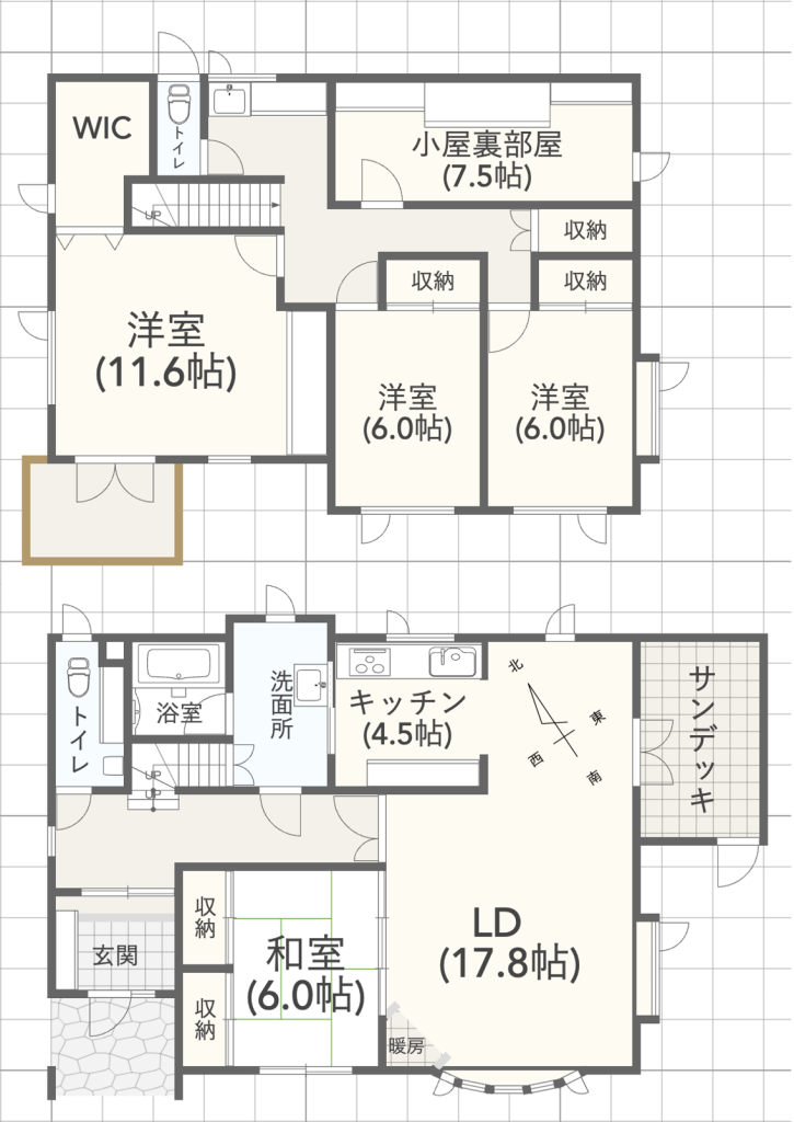 文苑4丁目　プラザハウス施工　中古戸建 間取り
